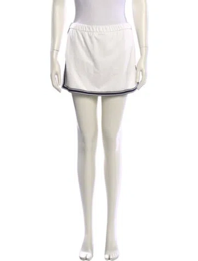 Pre-owned Tory Sport Mini Skirt In White