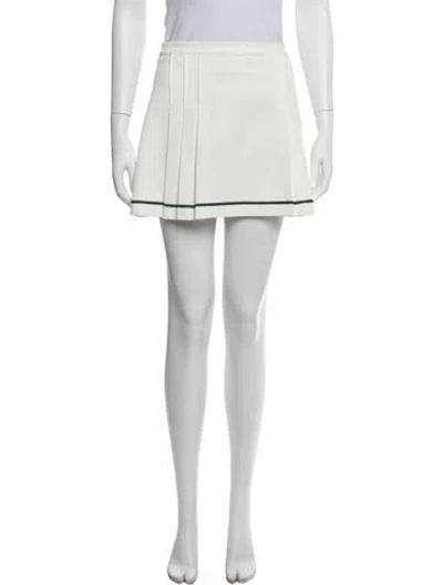 Pre-owned Tory Sport Mini Skirt In White