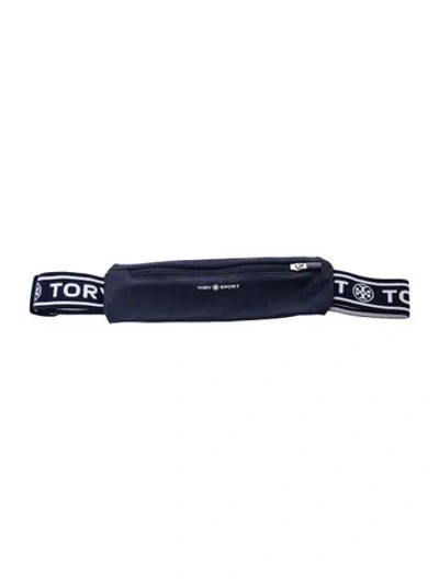 Pre-owned Tory Sport Nylon Belt Bag In Blue