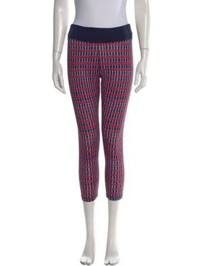 Pre-owned Tory Sport Nylon Skinny Leg Pants In Blue