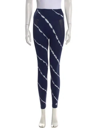 Pre-owned Tory Sport Nylon Skinny Leg Pants In Blue