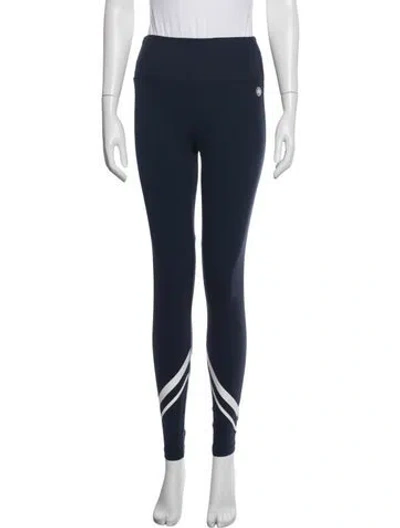 Pre-owned Tory Sport Nylon Striped Sweatpants In Blue