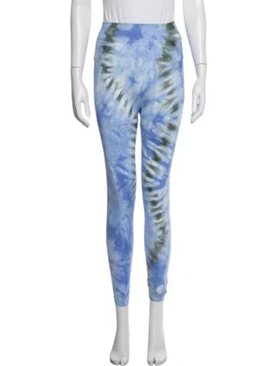 Pre-owned Tory Sport Nylon Tie-dye Print Sweatpants In Blue