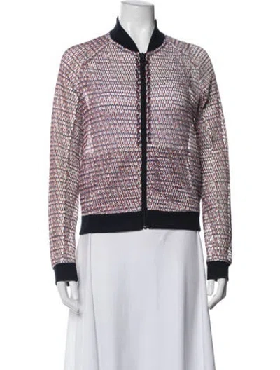 Pre-owned Tory Sport Patterned Bomber Jacket In Multicolor