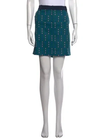 Pre-owned Tory Sport Patterned Mini Skirt In Blue