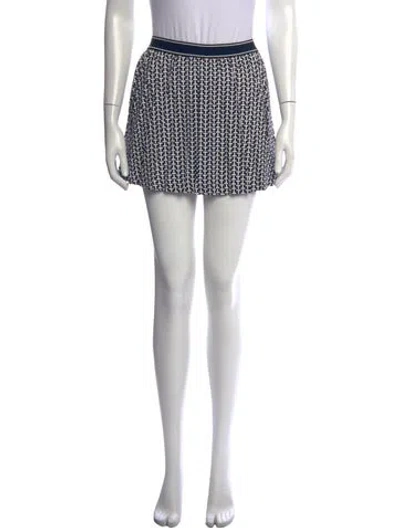 Pre-owned Tory Sport Patterned Mini Skirt In Blue