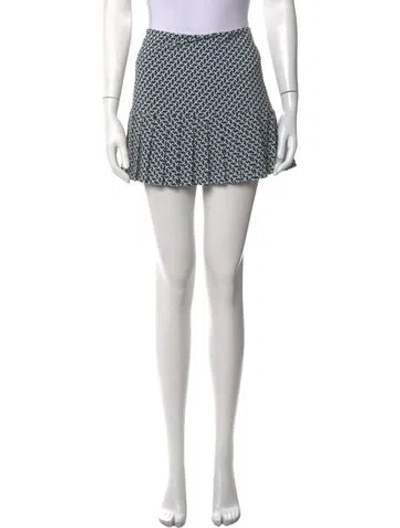 Pre-owned Tory Sport Patterned Mini Skirt In Blue