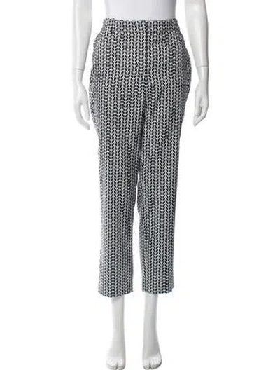 Pre-owned Tory Sport Patterned Straight Leg Pants In Black