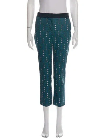 Pre-owned Tory Sport Patterned Straight Leg Pants In Blue