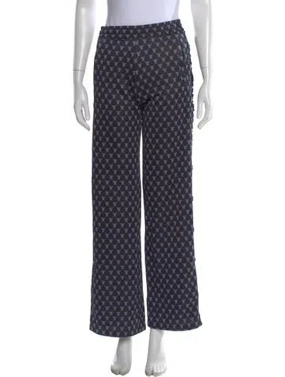 Pre-owned Tory Sport Patterned Wide Leg Pants In Blue