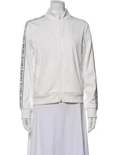 Pre-owned Tory Sport Performance Jacket In Neutrals/white
