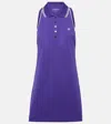 Tory Sport Tory Burch Tech Piqué Racerback Tank Tennis Dress In Purple
