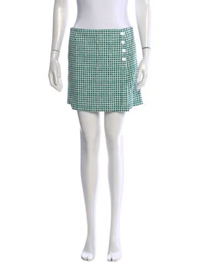 Pre-owned Tory Sport Plaid Print Mini Shorts In Neutral
