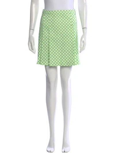 Pre-owned Tory Sport Plaid Print Mini Skirt In Multi