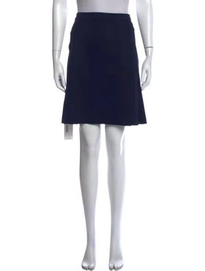 Pre-owned Tory Sport Pleated Accents Mini Skirt In Blue