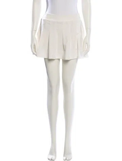 Pre-owned Tory Sport Pleated Accents Mini Skirt In Neutral