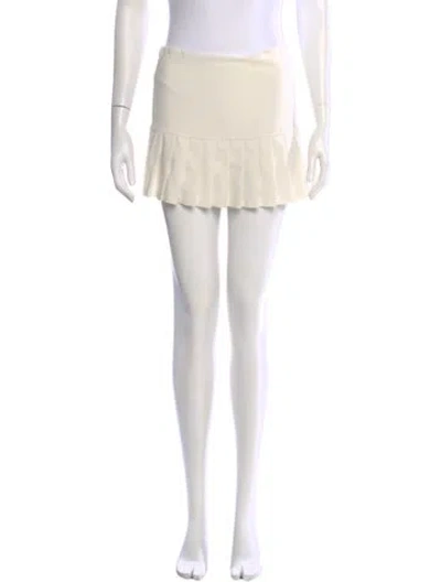 Pre-owned Tory Sport Pleated Accents Mini Skirt In Neutral