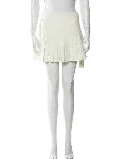 Pre-owned Tory Sport Pleated Accents Mini Skirt In Neutral