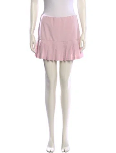Pre-owned Tory Sport Pleated Accents Mini Skirt In Pink