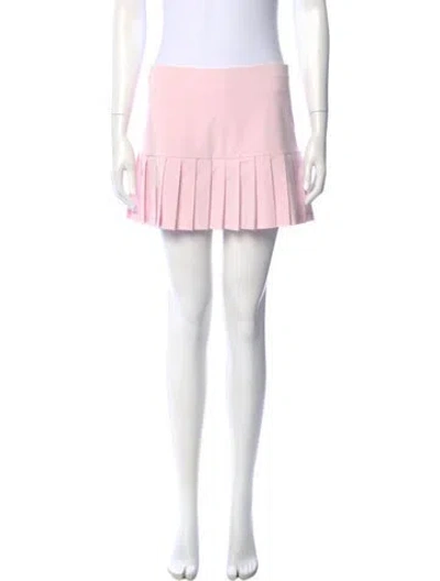 Pre-owned Tory Sport Pleated Accents Mini Skirt In Pink