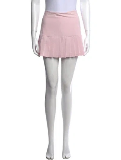 Pre-owned Tory Sport Pleated Accents Mini Skirt In Pink