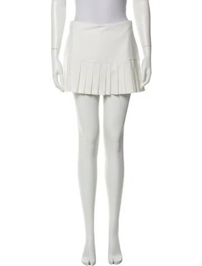 Pre-owned Tory Sport Pleated Accents Mini Skirt In White