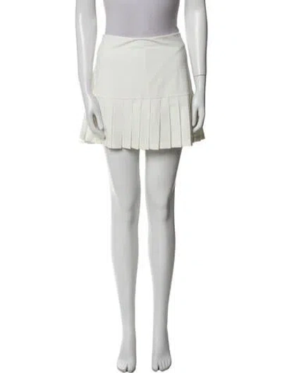 Pre-owned Tory Sport Pleated Accents Mini Skirt In White