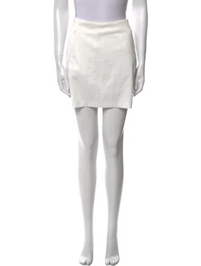 Pre-owned Tory Sport Pleated Accents Mini Skirt In White