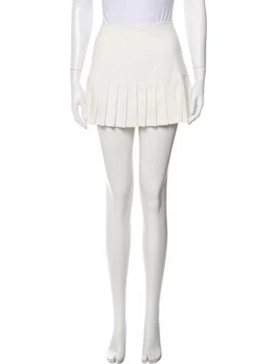 Pre-owned Tory Sport Pleated Accents Mini Skirt In White