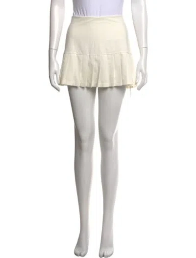 Pre-owned Tory Sport Pleated Accents Mini Skirt In White