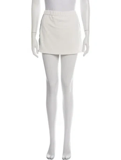 Pre-owned Tory Sport Pleated Accents Mini Skirt In White