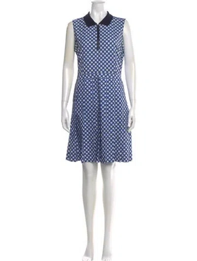 Pre-owned Tory Sport Polka Dot Print Knee-length Dress In White