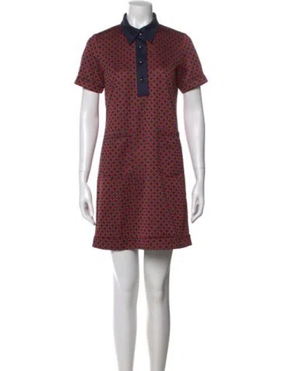 Pre-owned Tory Sport Polka Dot Print Mini Dress In Multi