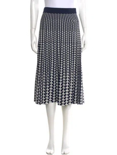Pre-owned Tory Sport Printed Midi Length Skirt In Blue