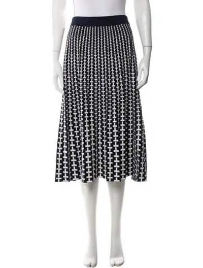 Pre-owned Tory Sport Printed Midi Length Skirt In Blue