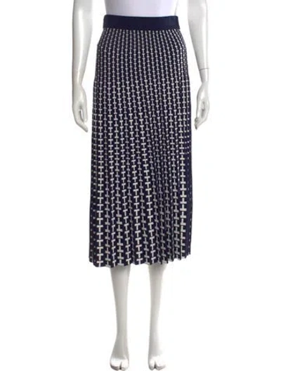 Pre-owned Tory Sport Printed Midi Length Skirt In Blue