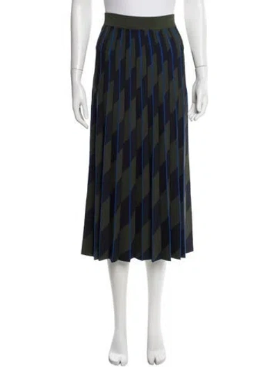 Pre-owned Tory Sport Printed Midi Length Skirt In Green