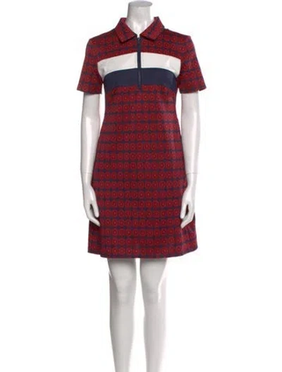 Pre-owned Tory Sport Printed Mini Dress In Multi