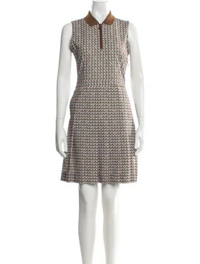 Pre-owned Tory Sport Printed Mini Dress In Multi