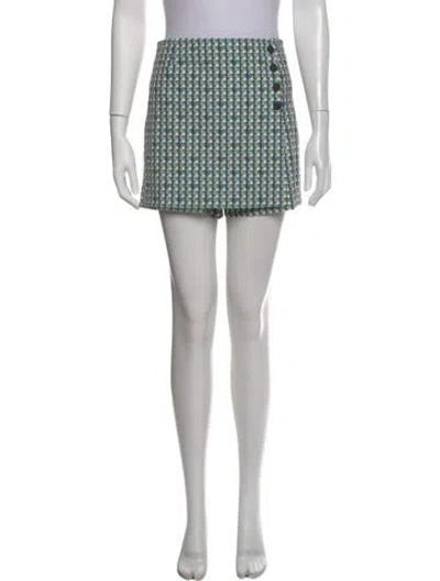 Pre-owned Tory Sport Printed Mini Shorts W/ Tags In Green