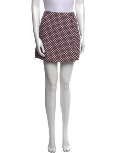 Pre-owned Tory Sport Printed Mini Skirt In Blue