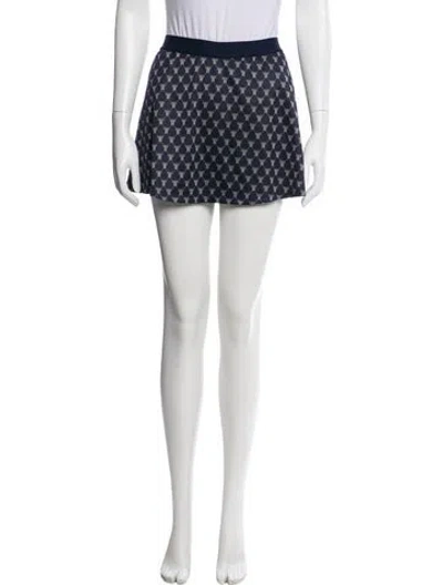 Pre-owned Tory Sport Printed Mini Skirt In Blue