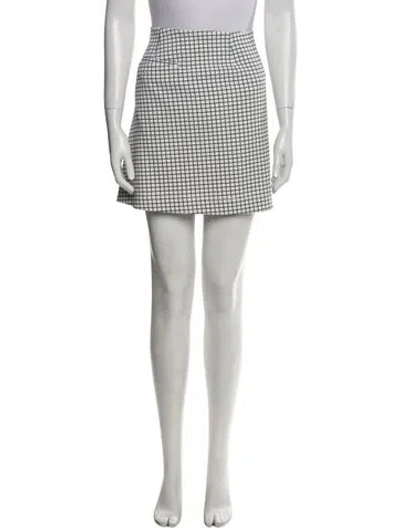 Pre-owned Tory Sport Printed Mini Skirt In White