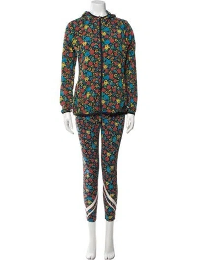 Pre-owned Tory Sport Printed Pant Set In Blue