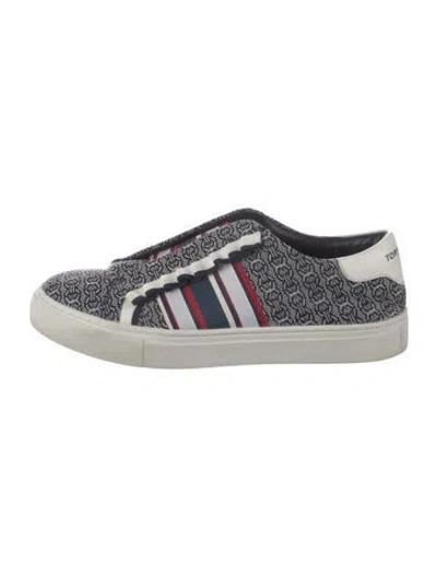 Pre-owned Tory Sport Printed Pleated Accents Sneakers In Multi