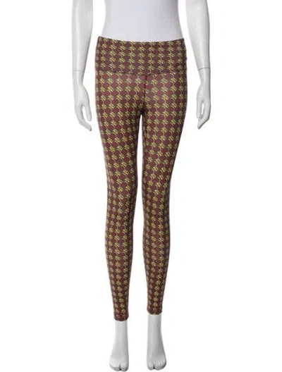 Pre-owned Tory Sport Printed Skinny Leg Pants W/ Tags In Red