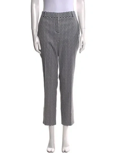 Pre-owned Tory Sport Printed Straight Leg Pants In Black