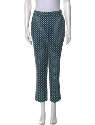 Pre-owned Tory Sport Printed Straight Leg Pants In Multi
