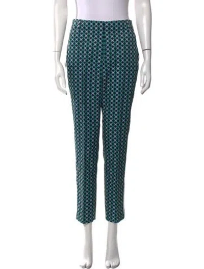 Pre-owned Tory Sport Printed Straight Leg Pants In Multi