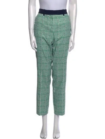 Pre-owned Tory Sport Printed Straight Leg Pants In Multi